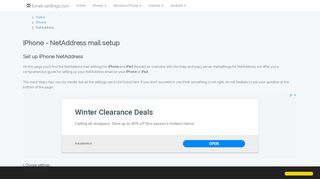 
                            7. NetAddress - iPhone - NetAddress mail setup | Email settings