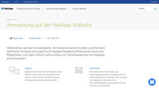 
                            2. NetApp - Anmeldung auf der NetApp Website