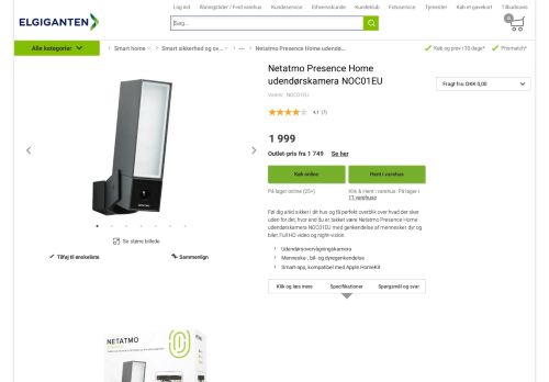 
                            8. Netatmo Presence Home udendørskamera NOC01EU - Alle smarte ...