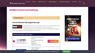 
                            13. Netbet Casino Anmeldung - Wie funktioniert die Registrierung?