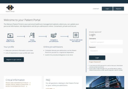 
                            4. Netcare Patient Portal