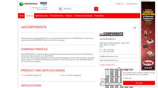
                            9. netCOMPONENTS - Exhibitor details - electronica exhibitor directory
