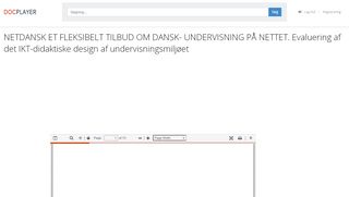 
                            12. NETDANSK ET FLEKSIBELT TILBUD OM DANSK- UNDERVISNING ...