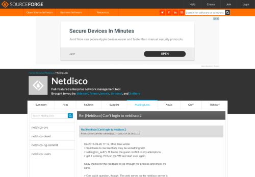 
                            5. Netdisco / Re: [Netdisco] Can't login to netdisco 2 - SourceForge