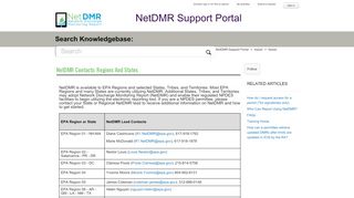 
                            5. NetDMR Contacts: Regions and States – NetDMR Support Portal