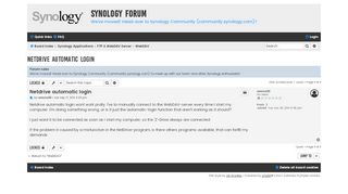 
                            9. Netdrive automatic login - Synology Forum