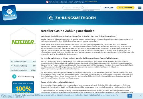 
                            12. Neteller Casino – unsere Zahlungsmethoden | DrückGlück