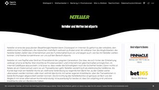 
                            13. Neteller eSport Wettanbieter 2018 ＜Sports Wetten mit Neteller＞