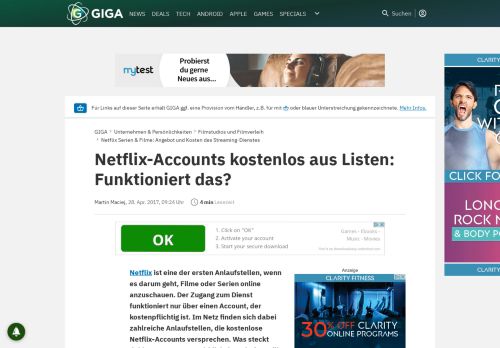 
                            1. Netflix-Accounts kostenlos aus Listen: Funktioniert das? – GIGA