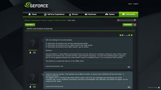 
                            6. Netflix and Amazon stuttering - GeForce Forums