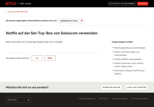 
                            12. Netflix auf der Set-Top-Box von Swisscom verwenden