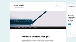 
                            11. Netflix bei Entertain verfügbar | herrTravolta