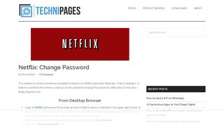 
                            13. Netflix: Change Password - Technipages