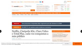 
                            8. Netflix, Cinépolis Klic, Claro Video o Total Play ... - Economiahoy.mx