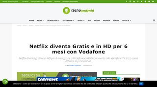 
                            9. Netflix diventa Gratis e in HD per 6 mesi con Vodafone - TecnoAndroid