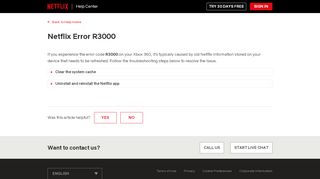 
                            7. Netflix Error R3000 - Netflix Help Center