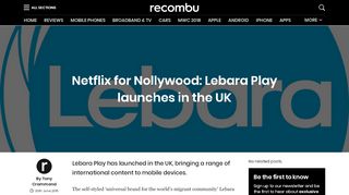 
                            10. Netflix for Nollywood: Lebara Play launches in the UK | Recombu