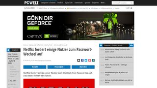 
                            11. Netflix fordert einige Nutzer zum Passwort-Wechsel auf - PC-WELT
