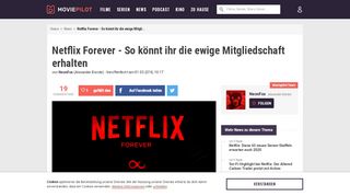 
                            10. Netflix Forever - So könnt ihr die ewige Mitgliedschaft erhalten
