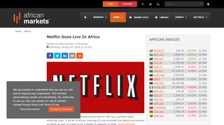 
                            6. Netflix Goes Live In Africa | AFRICAN MARKETS