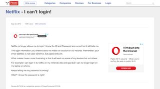 
                            9. Netflix - I can't login! Feb 22, 2019 @ Pissed Consumer