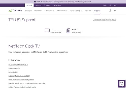 
                            11. Netflix on Optik TV | Support | TELUS.com