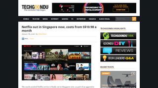 
                            13. Netflix out in Singapore now, costs from S$10.98 a month - Techgoondu