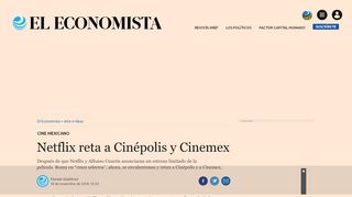 
                            12. Netflix reta a Cinépolis y Cinemex | El Economista