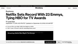 
                            5. Netflix Sets Record With 23 Emmys, Tying HBO for TV Awards ...