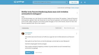 
                            8. Netflix trotz Passwortänderung kann man sich trotzdem automatisch ...