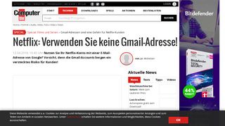 
                            13. Netflix: Verwenden Sie keine Gmail-Adresse! - Computer Bild