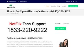 
                            10. netflix.com/activate +1(833)  220-9222 Netflix Support Center - Atsynch