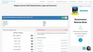 
                            6. Netgear AirCard 782S Default Router Login and Password - Clean CSS