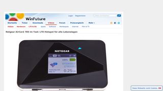
                            12. Netgear AirCard 785 im Test: LTE-Hotspot für alle Lebenslagen