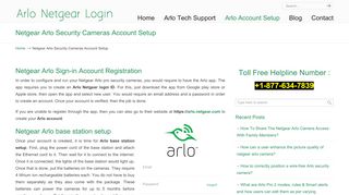 
                            6. Netgear Arlo Camera Login, Sign In, Account Setup @ 877-634-7839