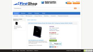 
                            12. NETGEAR D6400 - wireless router - D6400-100UKS - FirstShop