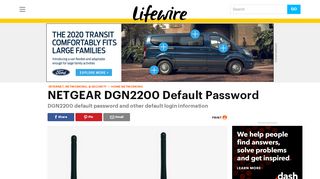 
                            10. NETGEAR DGN2200 Default Password - Lifewire
