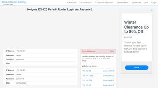 
                            5. Netgear EX6120 Default Router Login and Password - Clean CSS