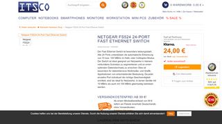 
                            9. Netgear FS524 24-Port Fast Ethernet Switch gebraucht kaufen - Itsco