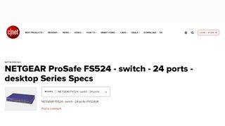 
                            5. NETGEAR FS524 - switch - 24 ports Overview - CNET