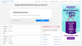 
                            4. Netgear N600 Default Router Login and Password - Clean CSS
