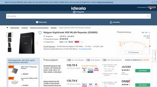 
                            13. Netgear Nighthawk X6S WLAN Repeater (EX8000) ab 159,24 ... - Idealo