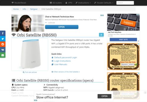 
                            13. Netgear Orbi Satellite (RBS50) Default Password & Login, ...