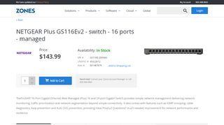 
                            9. NETGEAR Plus GS116Ev2 - switch - 16 ports - managed - GS116E ...