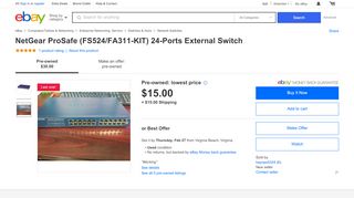 
                            8. NETGEAR ProSafe FS524 - switch - 24 ports | eBay