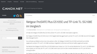 
                            6. Netgear ProSAFE Plus GS105E und TP-Link TL-SG108E im Vergleich ...