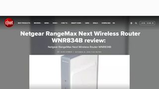 
                            10. Netgear RangeMax Next Wireless Router WNR834B review - Cnet