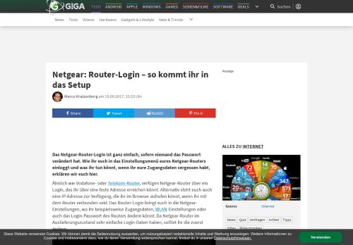 
                            5. Netgear: Router-Login – so kommt ihr in das Setup – GIGA