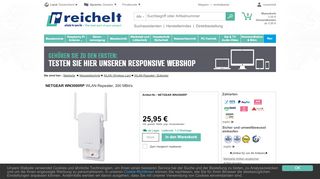 
                            12. NETGEAR WN3000RP: WLAN Repeater, 300 MBit - s bei reichelt ...