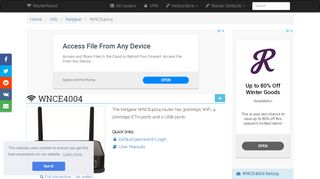 
                            7. Netgear WNCE4004 Default Password & Login, Manuals, Firmwares ...